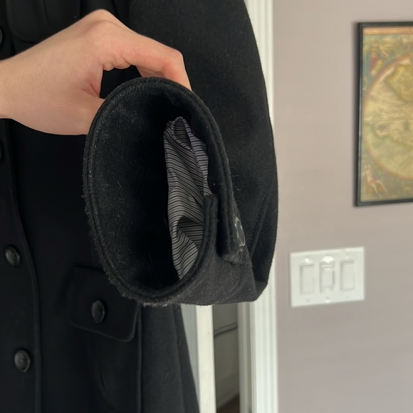 Military black wool dress coat by The Gap. Excellent condition fully lined. - Picture 4 of 11